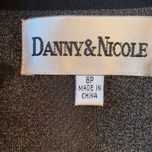 Danny & Nicole Black Blazer Button Down Dress Jacket with sheer sleeves 8P - Picture 5 of 6